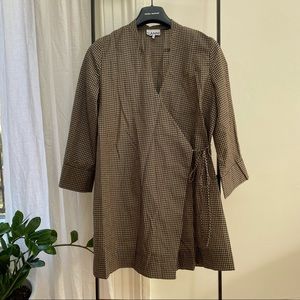 GANNI - Gingham Seersucker Mini Dress Sz 40